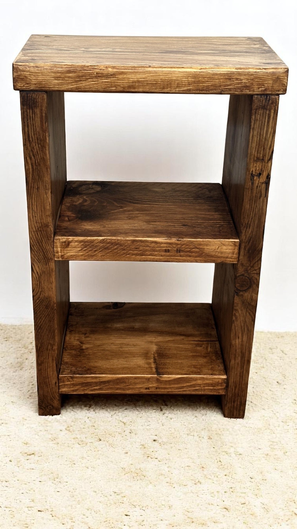 Rustic Side Table, Nightstand Hand Crafted with Reclaimed Wood