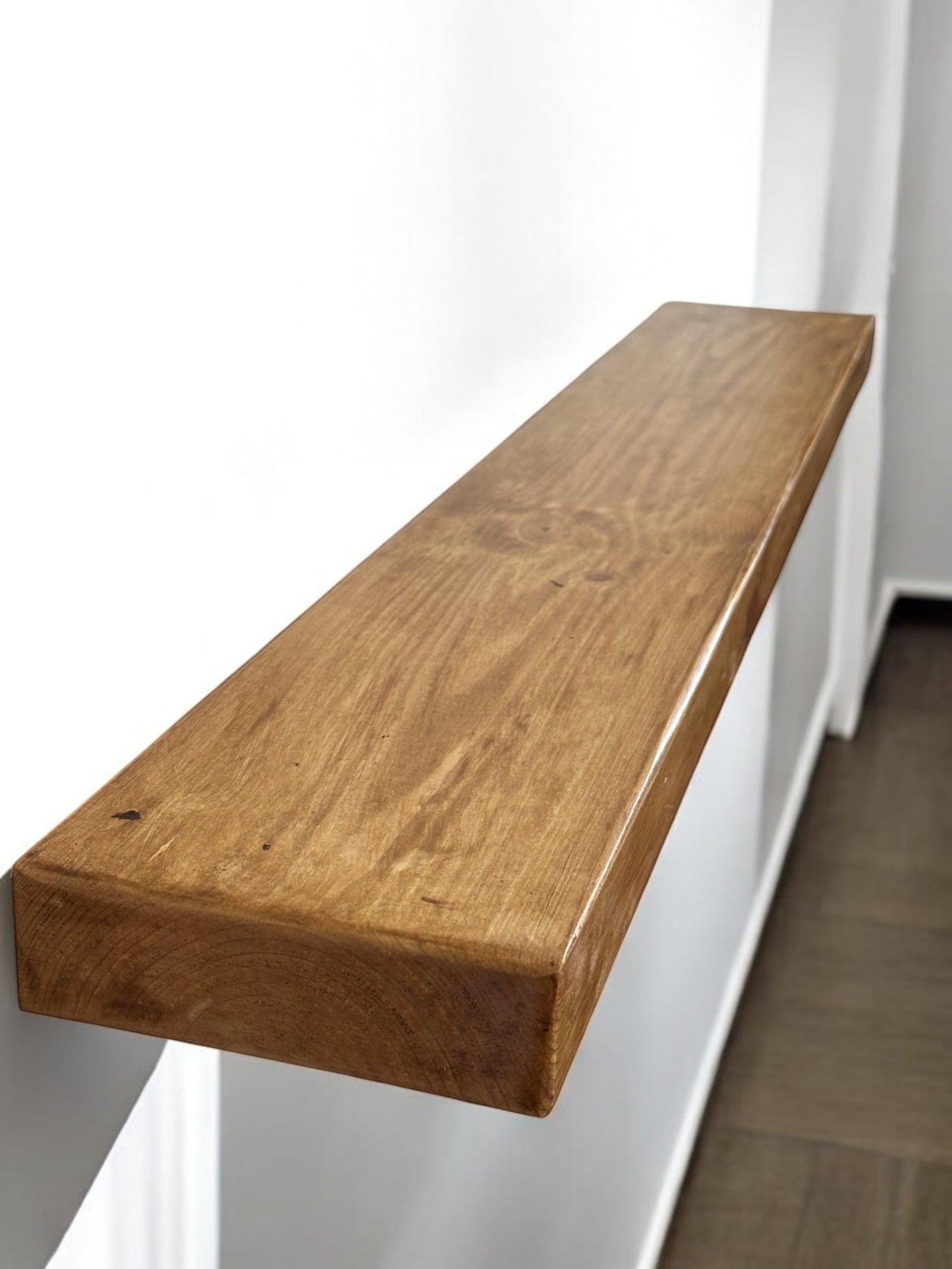 Solid Wood Floating Shelf | Scandinavian Redwood | UK Made