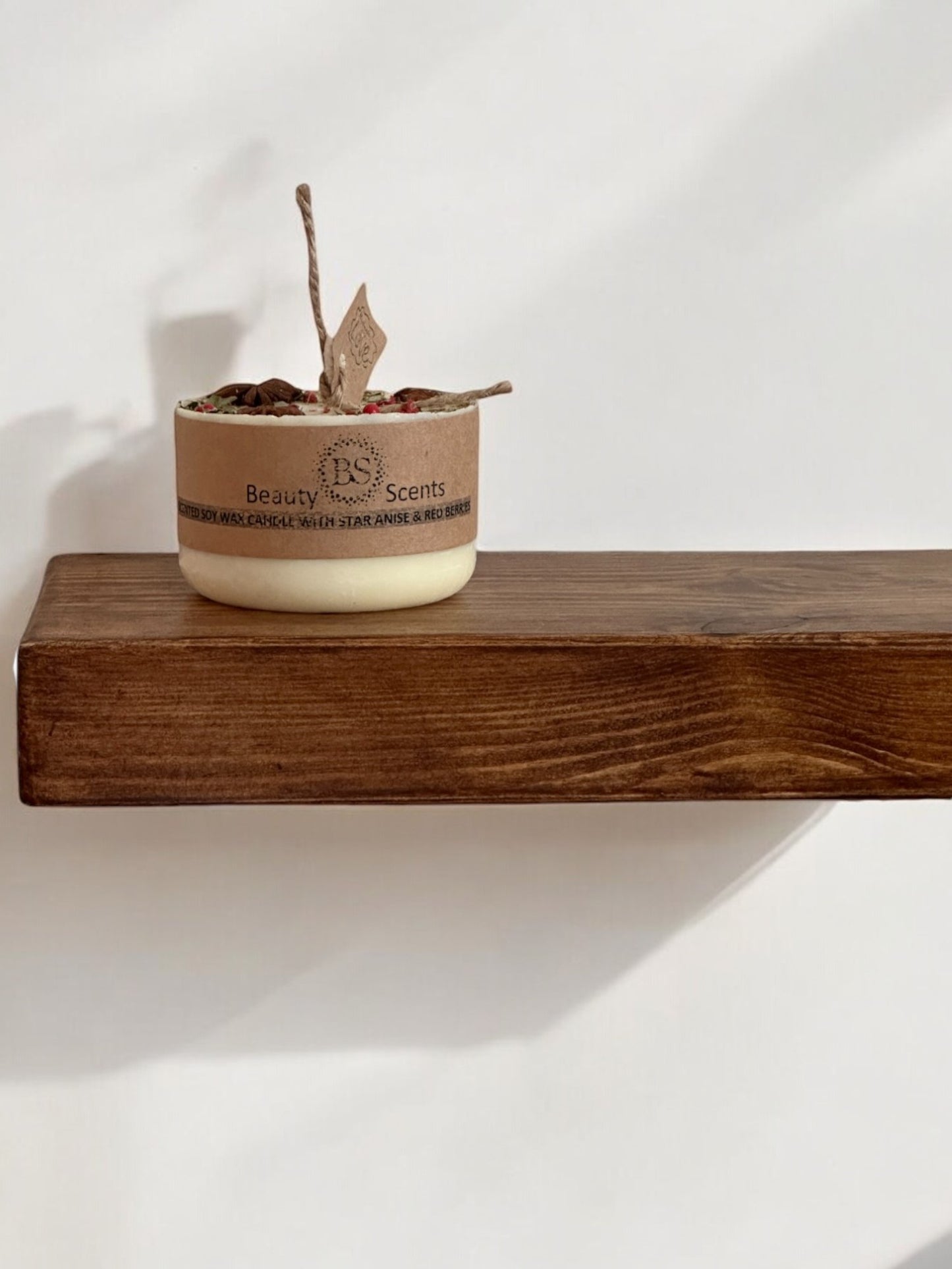 Solid Wood Floating Shelf | Scandinavian Redwood | UK Made