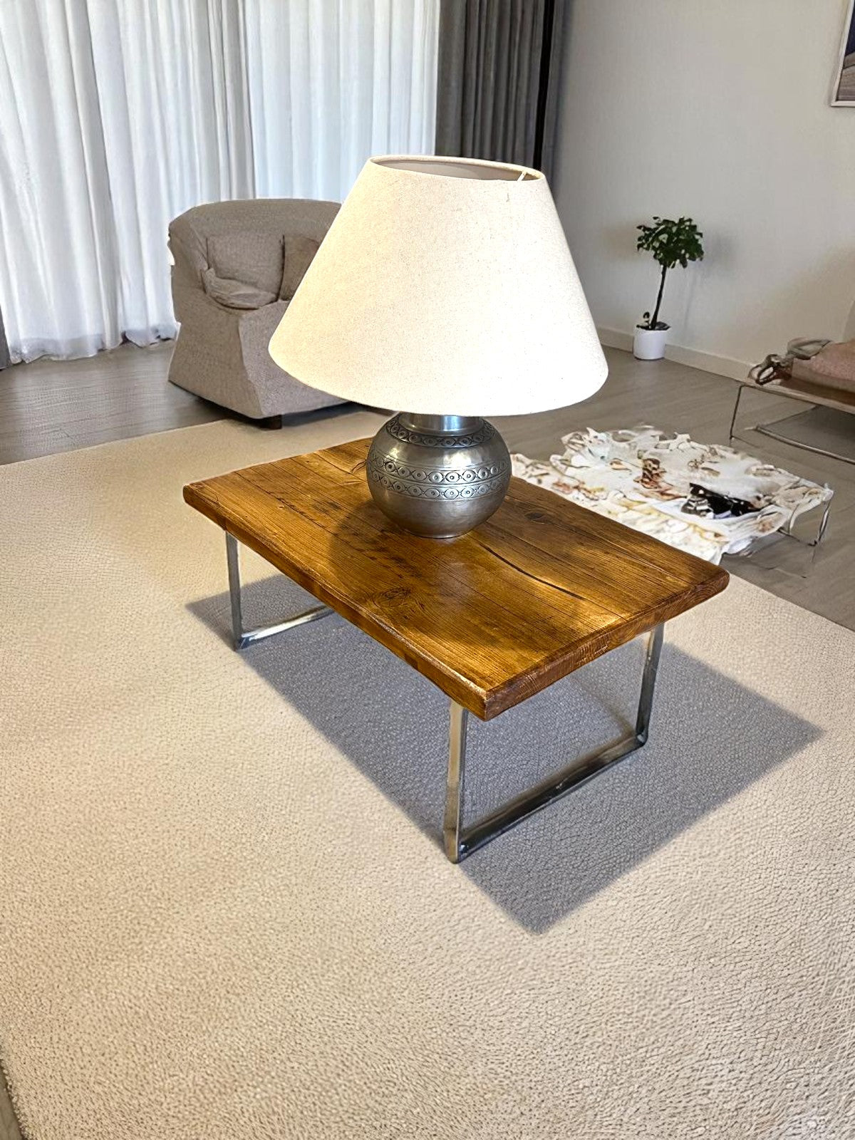Handmade rustic coffee table crafted in the UK