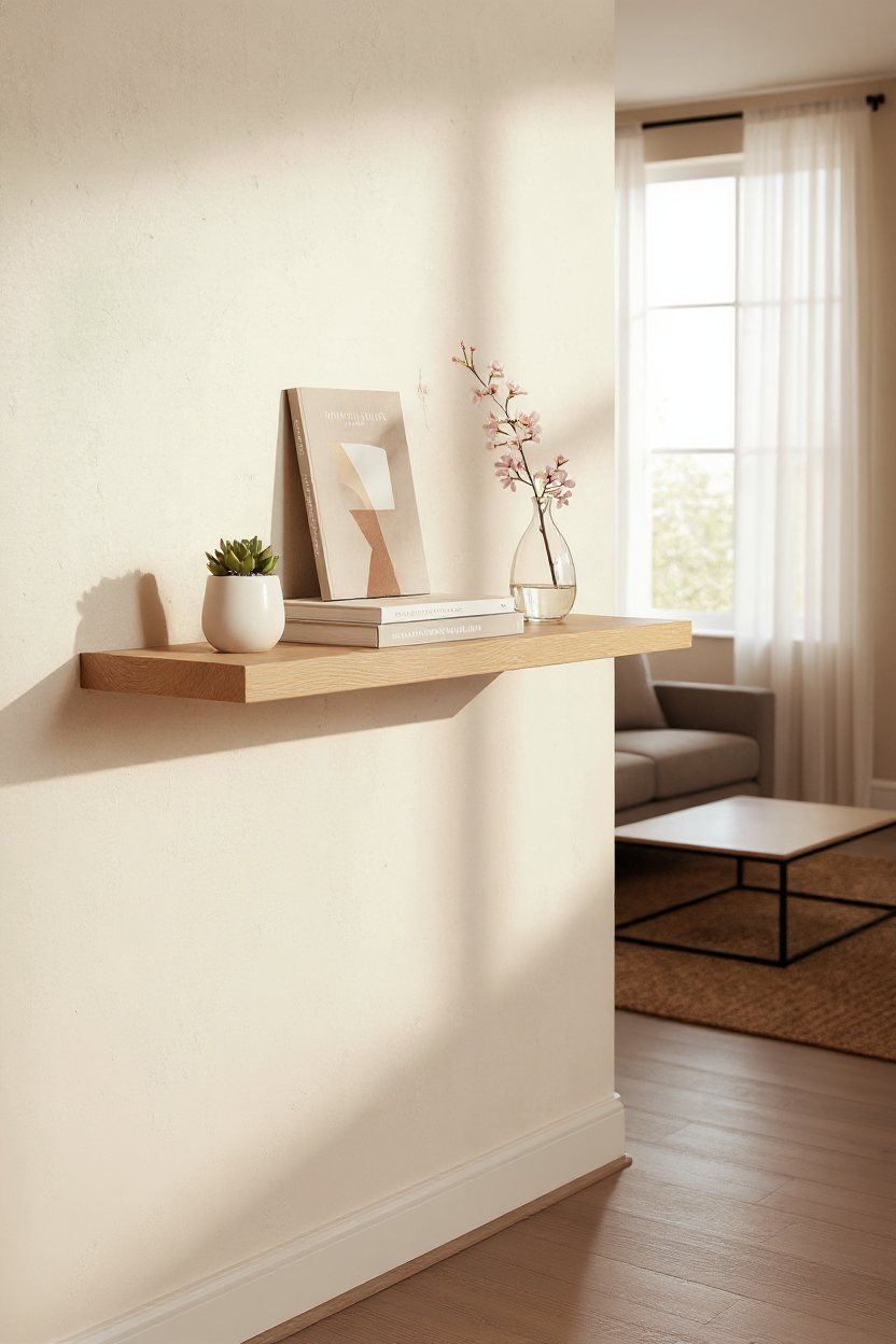 Reclaimed Oak Floating Shelves with Industrial Brackets | Free UK Delivery