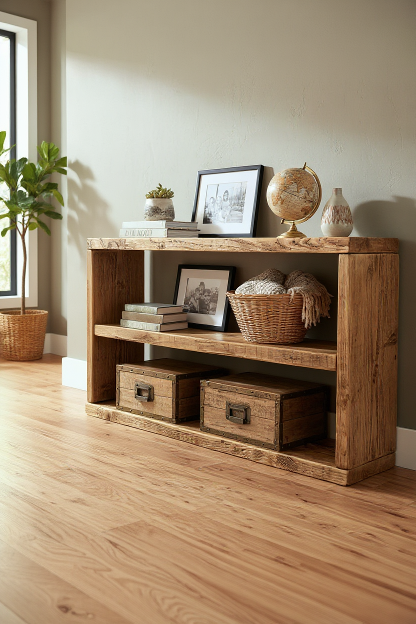 Rustic Reclaimed Wood Shoe Rack | Handmade Storage Unit | UK Made