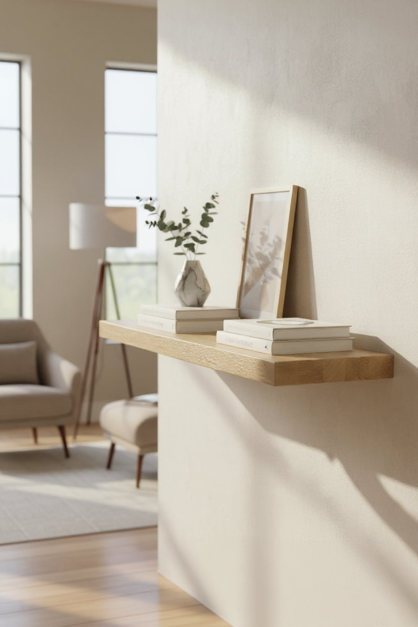 Reclaimed Oak Floating Shelves with Industrial Brackets | Free UK Delivery