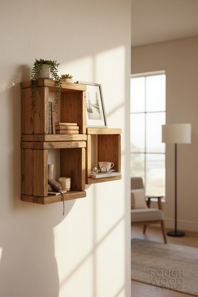 Reclaimed Wood Storage Cube | Bedside Table | Handmade UK
