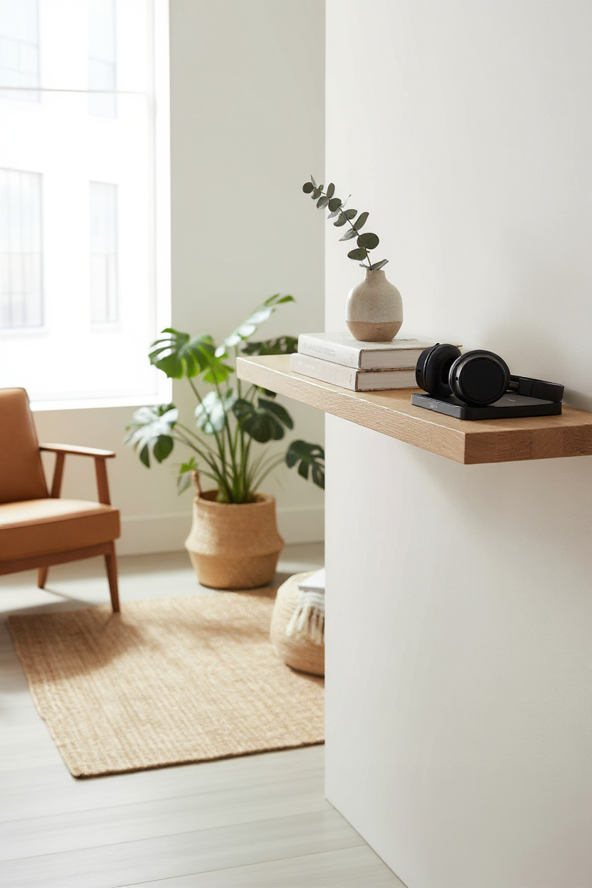 Reclaimed Oak Floating Shelves with Industrial Brackets | Free UK Delivery