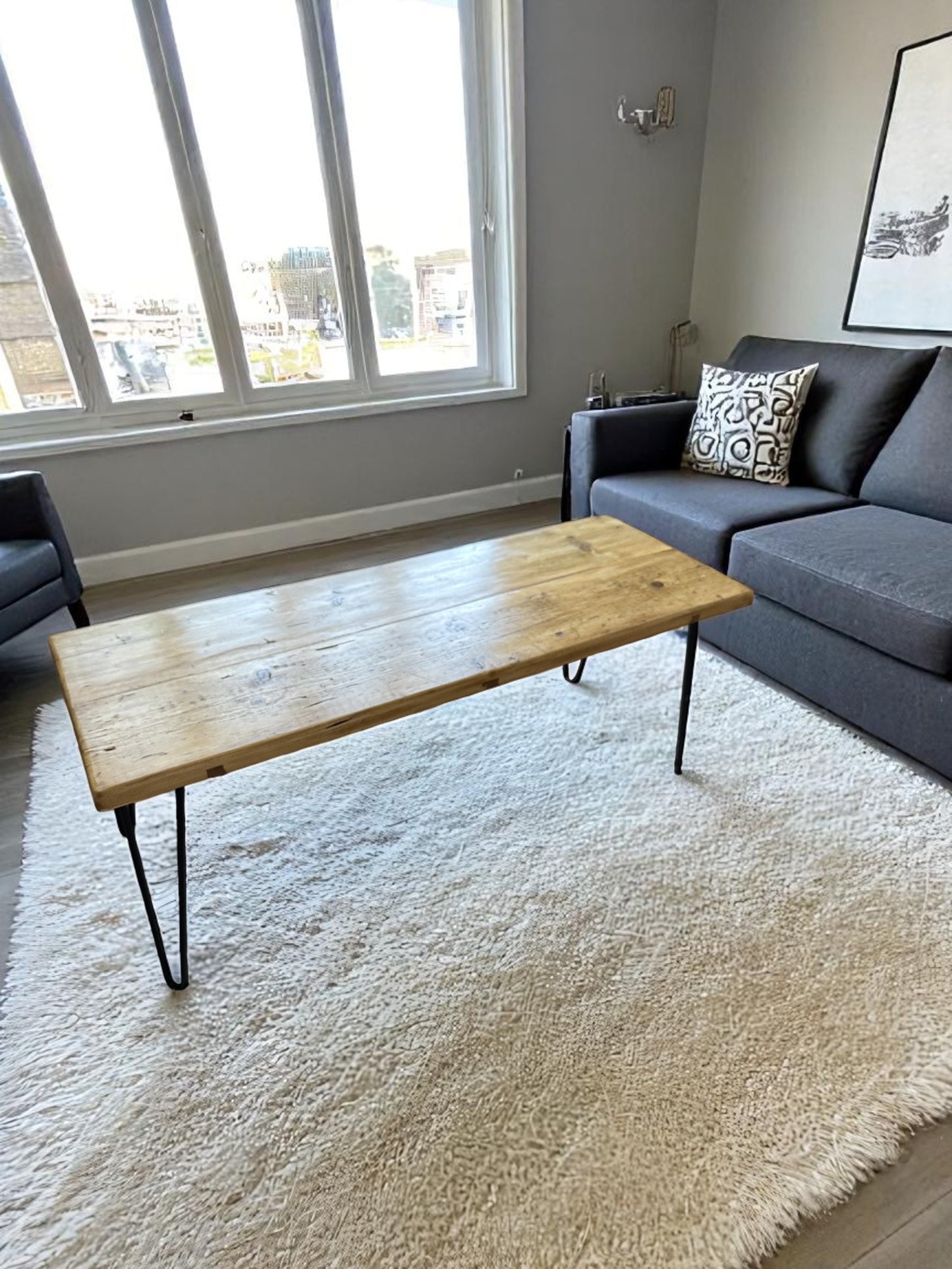 Reclaimed timber coffee table handmade in Britain