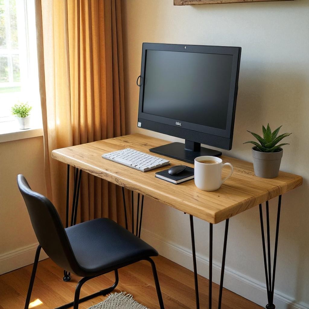 Eco friendly handmade rustic wooden desk UK