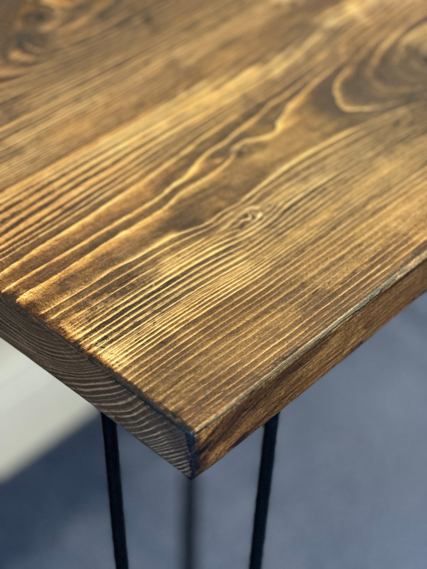 Rustic reclaimed wood desk handmade in the UK