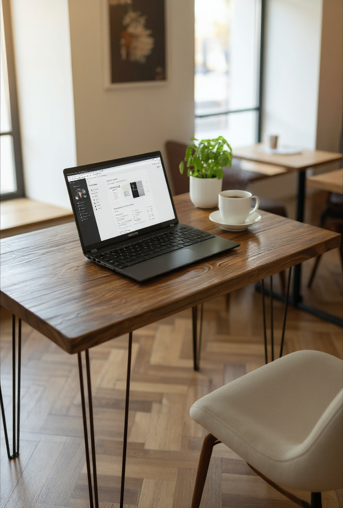 Reclaimed Wood Home Office Desk | Hairpin Legs | UK Made