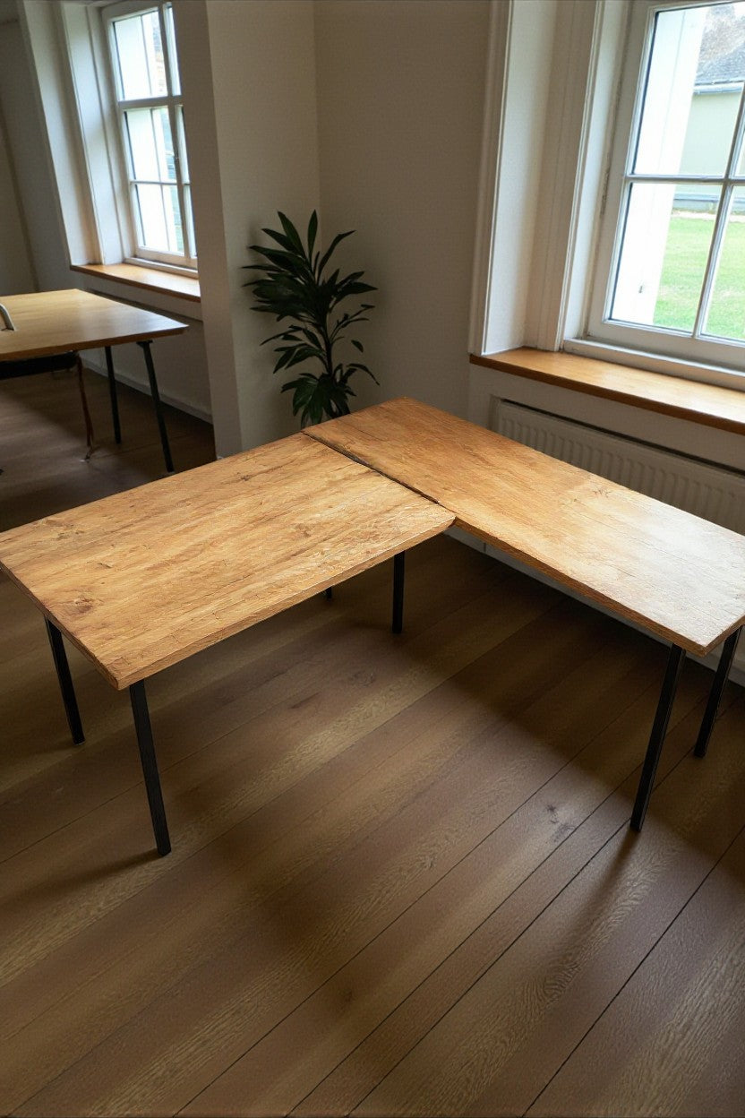 Reclaimed Wood Home Office Desk | Hairpin Legs | UK Made