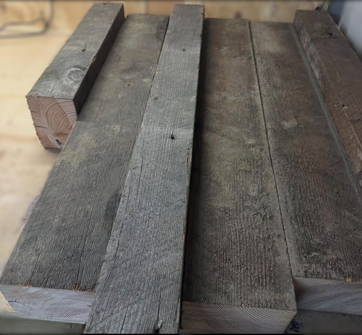 Reclaimed Solid Wood Mantel Beam – Handmade Fireplace Mantel with Pre-Fitted Keyhole Fixings