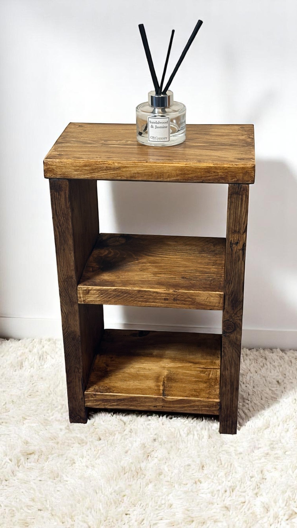 Rustic Side Table, Nightstand Hand Crafted with Reclaimed Wood