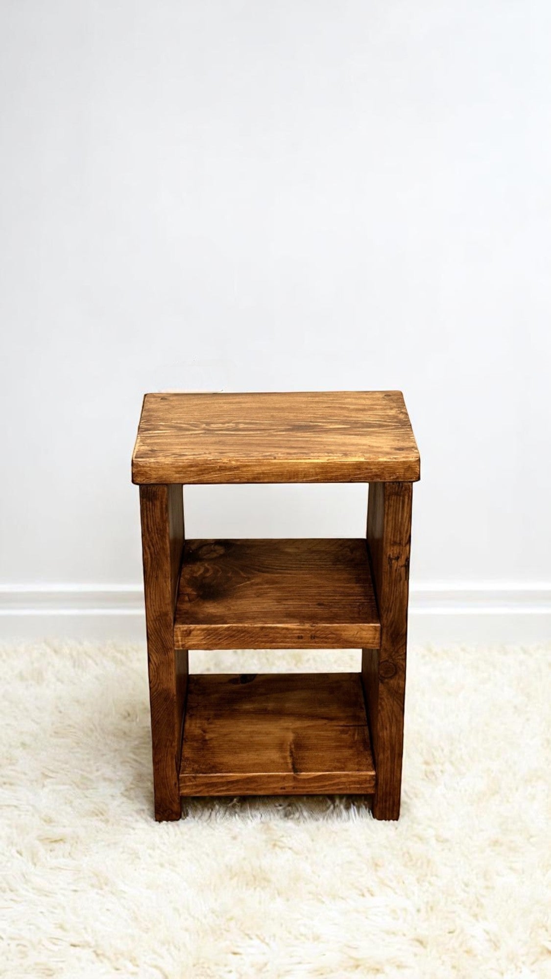 Rustic Side Table, Nightstand Hand Crafted with Reclaimed Wood
