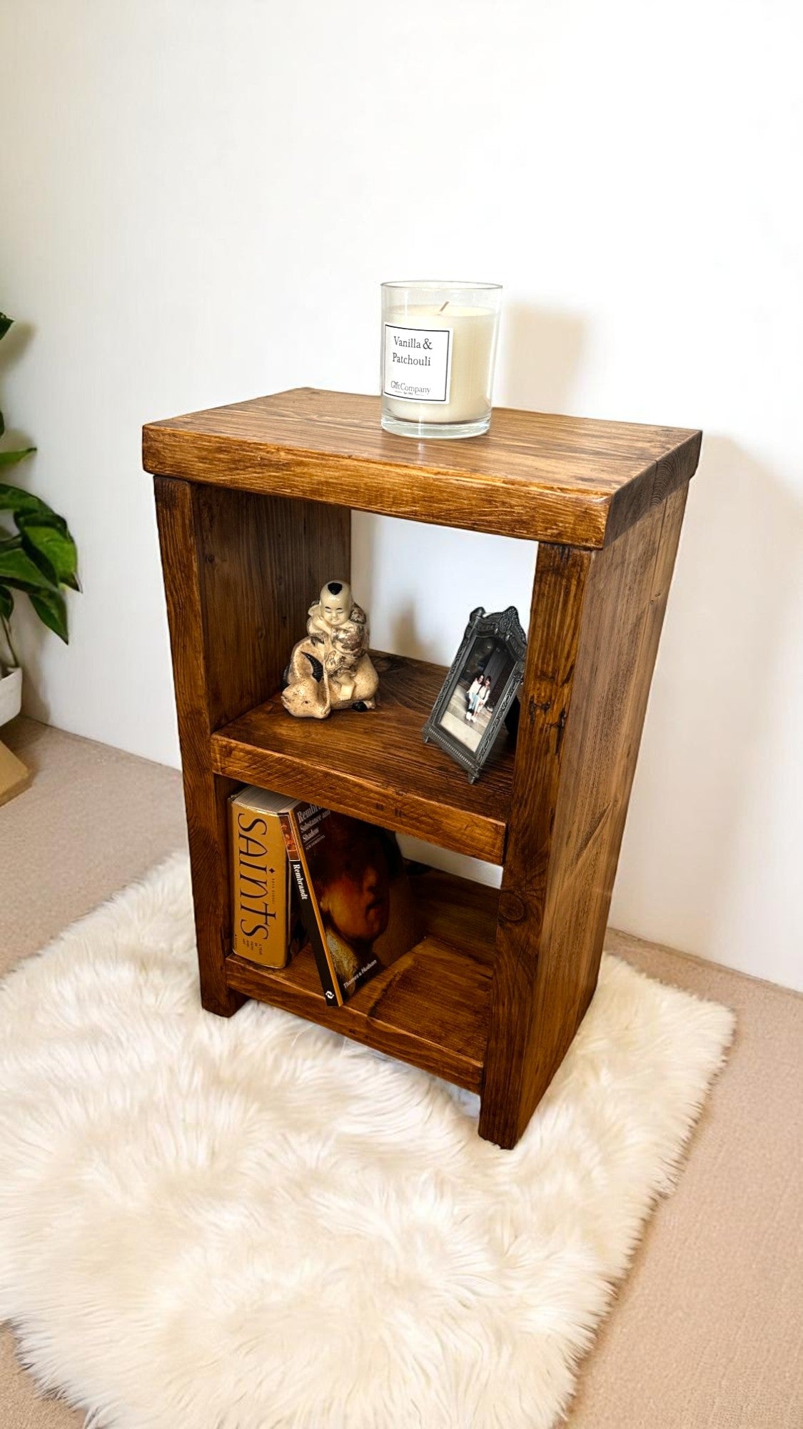 Rustic Side Table, Nightstand Hand Crafted with Reclaimed Wood