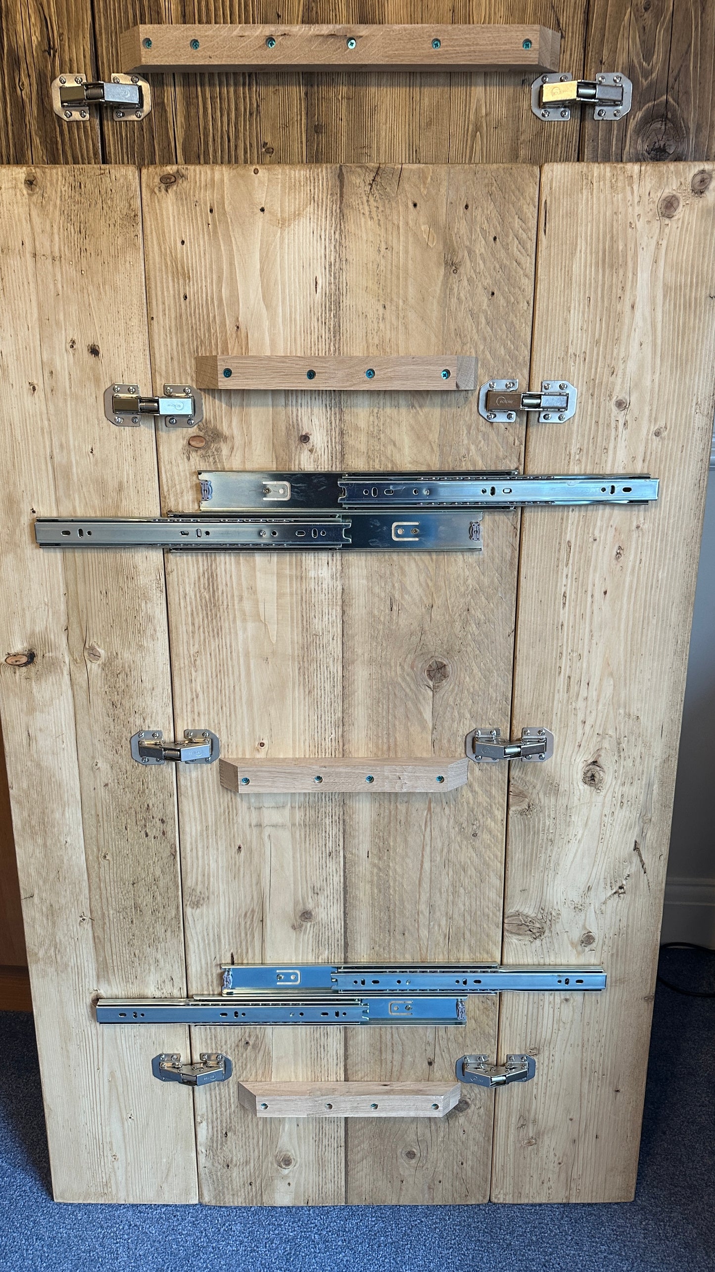 Handmade to Order Reclaimed Wood Drop Leaf Dining Table with Hairpin Legs