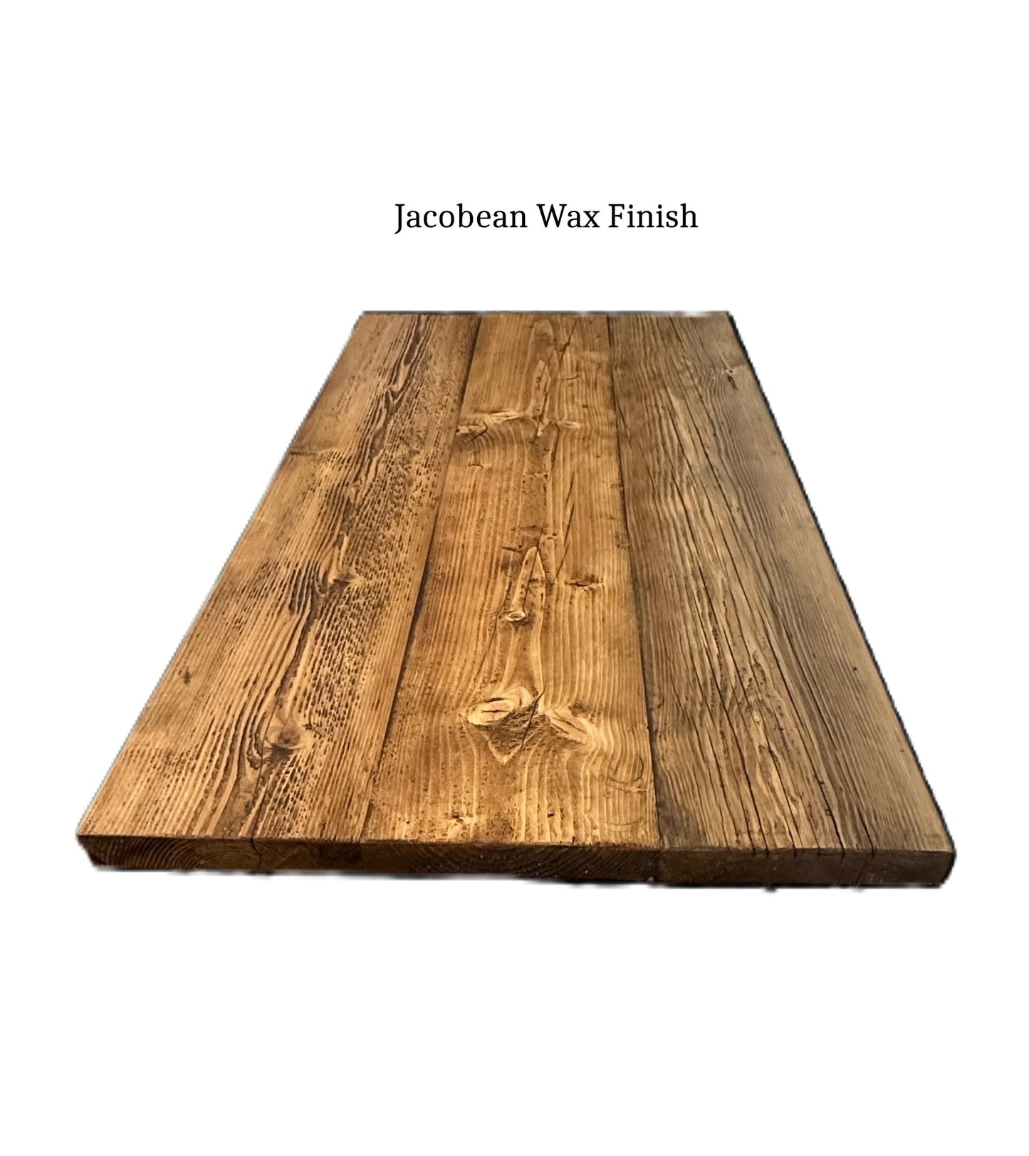 Jacobean wax finish on reclaimed wood