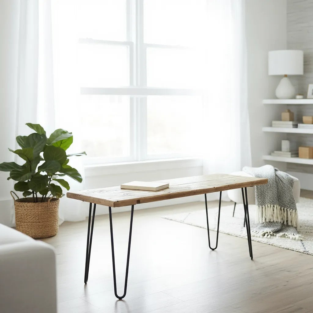 Reclaimed Wood Dining Table Set UK with Benches – Handmade Kitchen & Dining Table