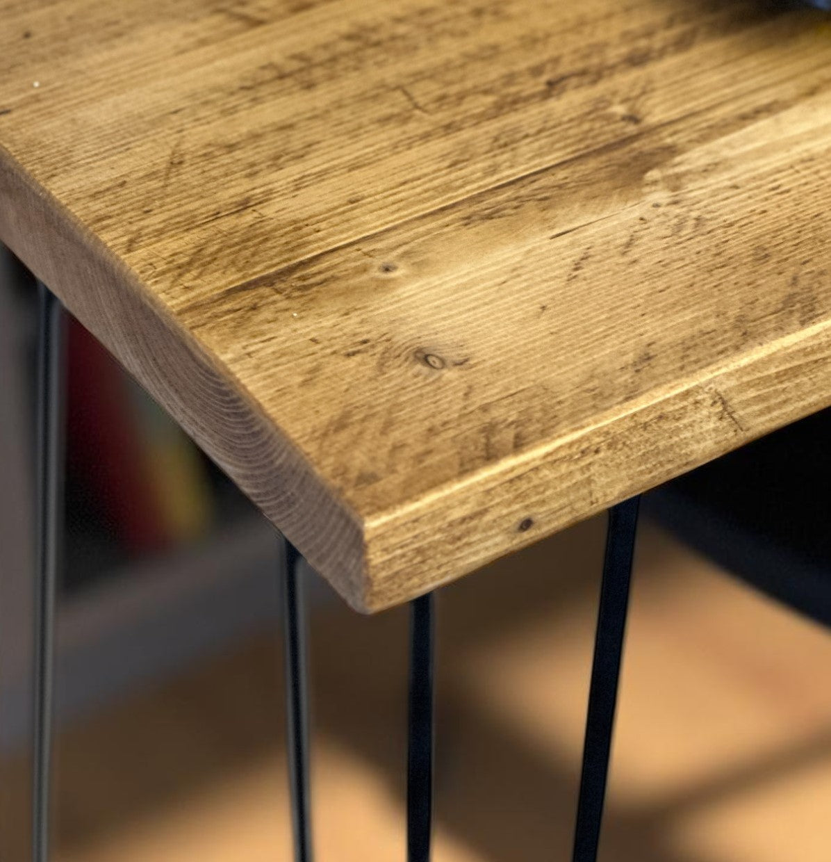 Industrial Reclaimed Wood Dining Table Set | Optional Benches | UK