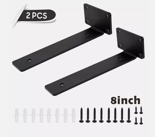 Floating Shelf Brackets 8 Inch Heavy Duty Metal Support Wall Hanging