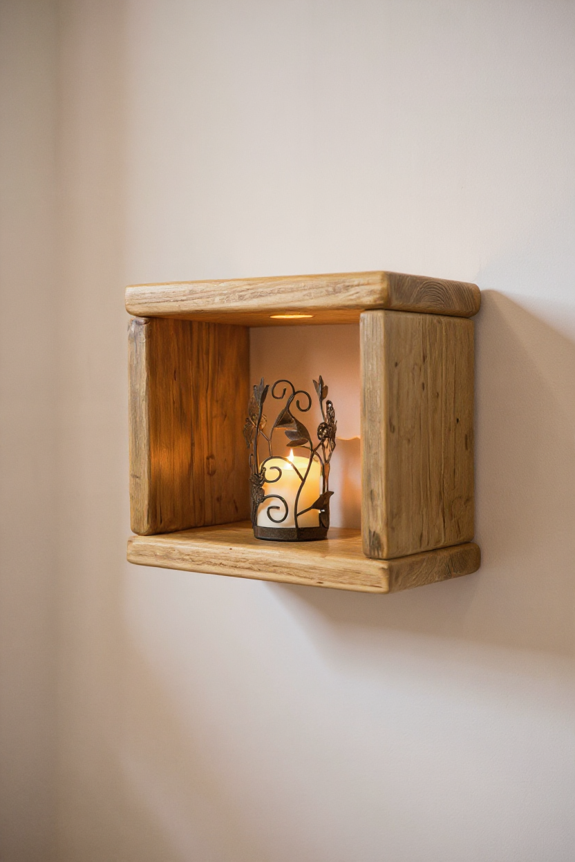 Reclaimed Wood Storage Cube | Bedside Table | Handmade UK