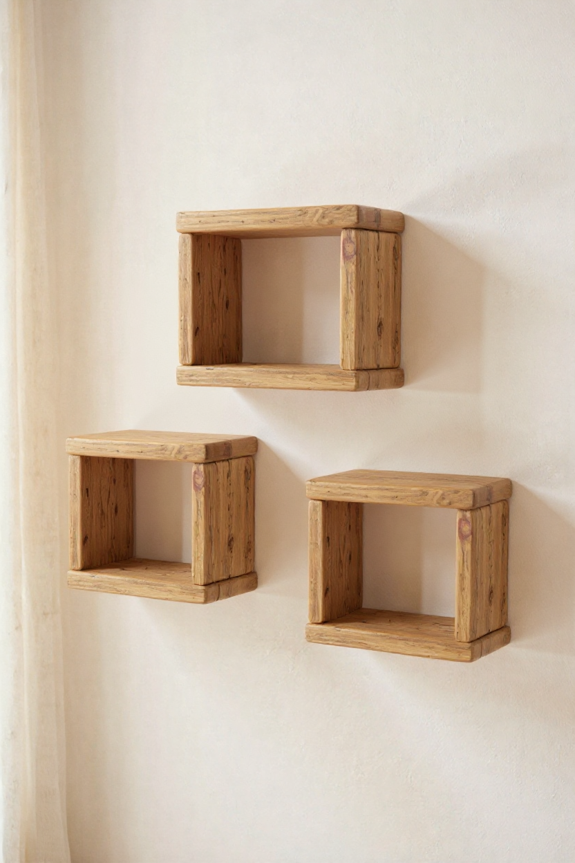 Reclaimed Wood Storage Cube | Bedside Table | Handmade UK