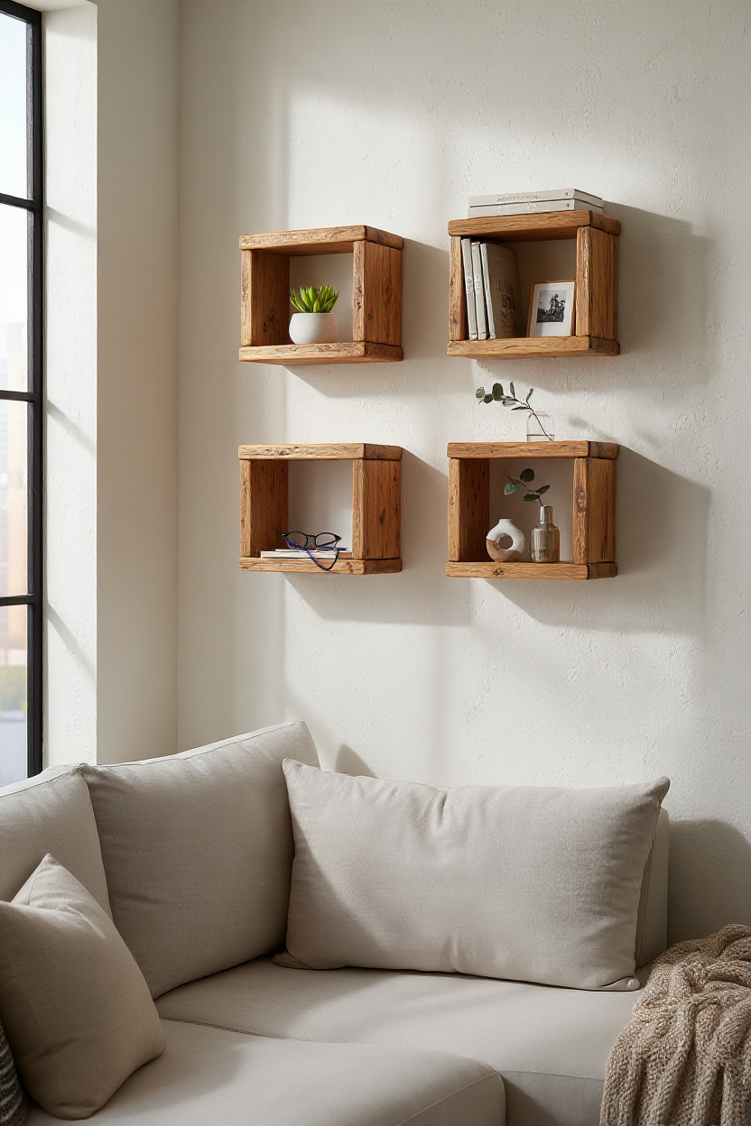 Reclaimed Wood Storage Cube | Bedside Table | Handmade UK