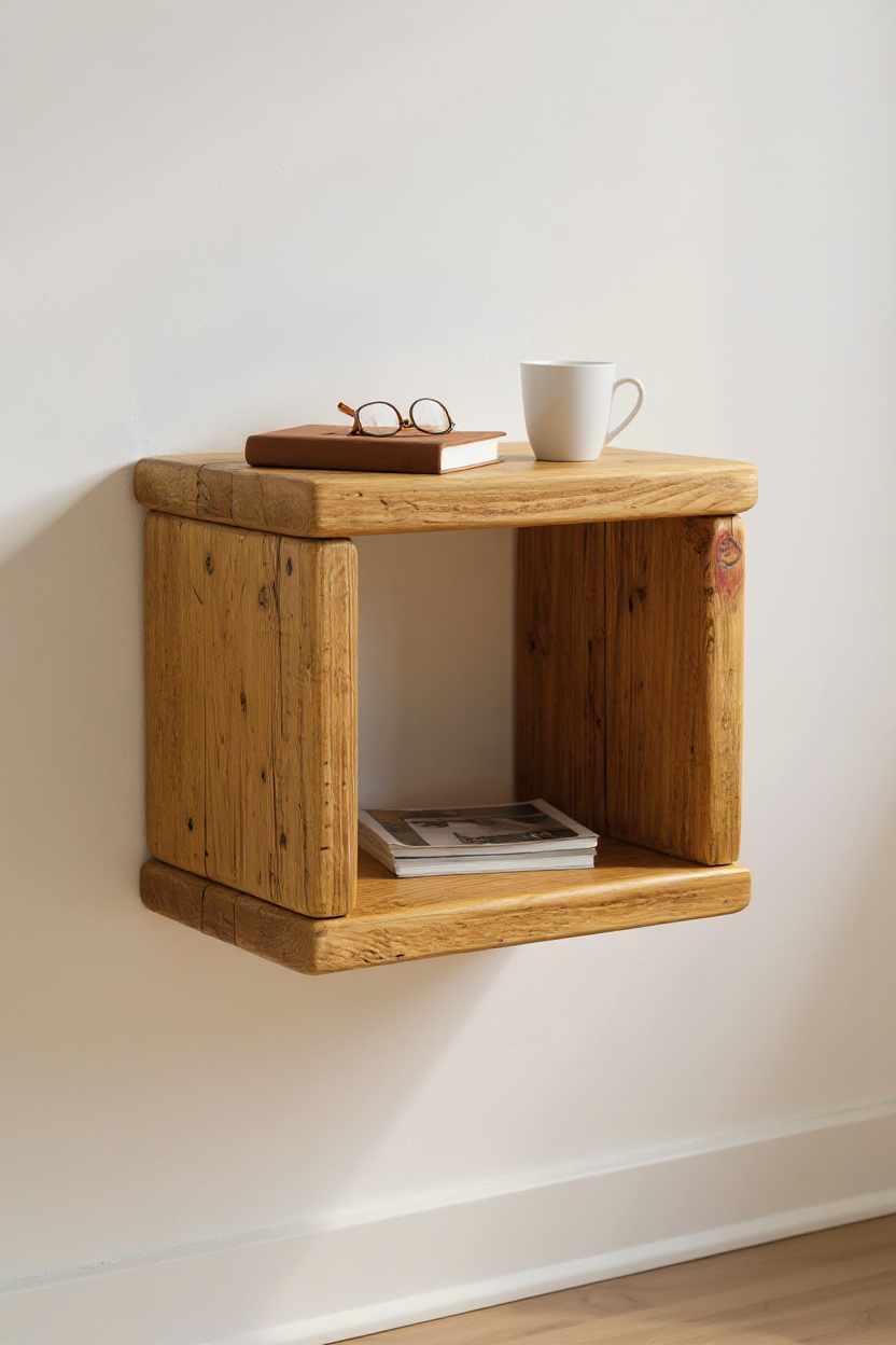 Reclaimed Wood Storage Cube | Bedside Table | Handmade UK