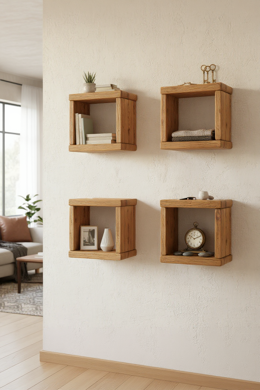 Reclaimed Wood Storage Cube | Bedside Table | Handmade UK