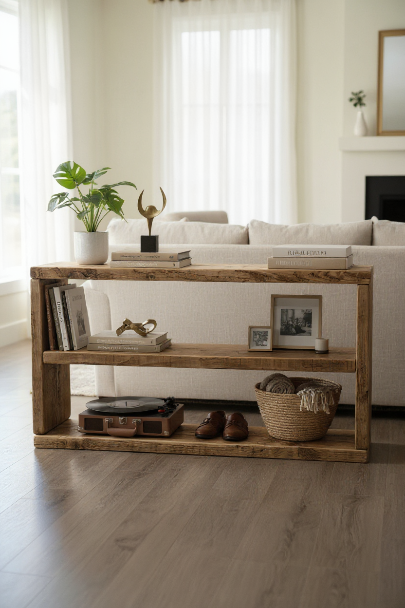 Rustic Reclaimed Wood Shoe Rack | Handmade Storage Unit | UK Made