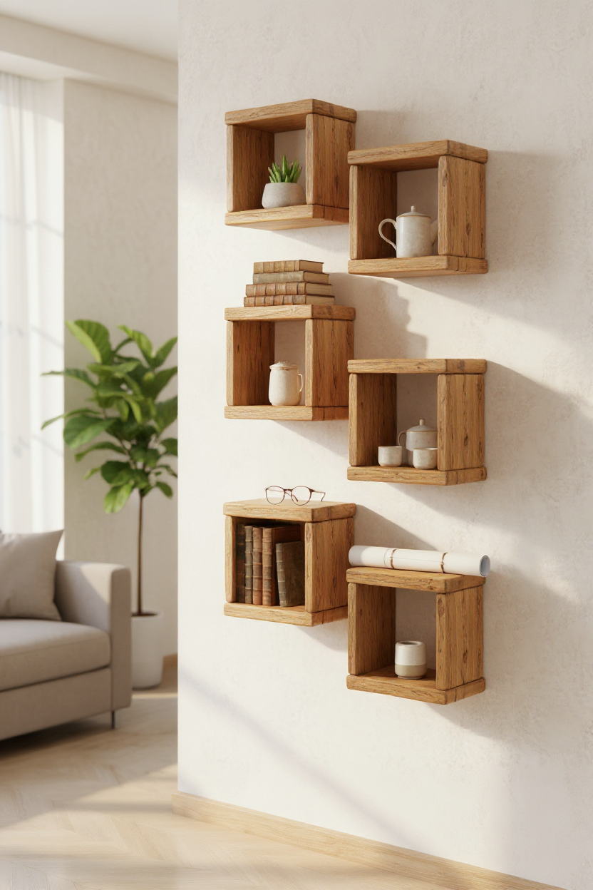 Reclaimed Wood Storage Cube | Bedside Table | Handmade UK