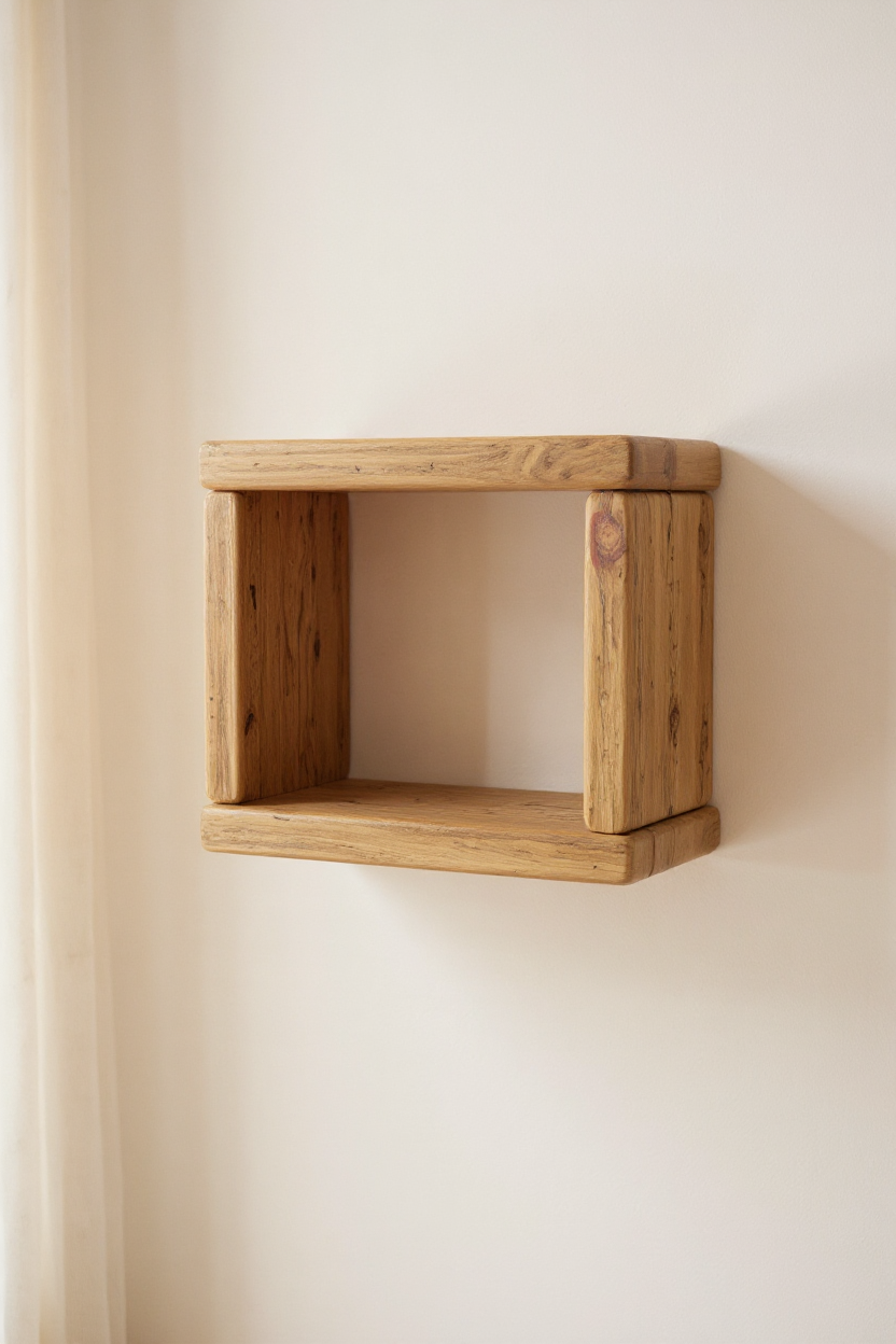 Reclaimed Wood Storage Cube | Bedside Table | Handmade UK