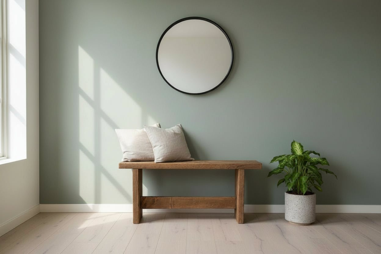 Reclaimed Wood Bench UK - Rustic Wood Bench with Solid Legs | Custom Sizes | Free Delivery