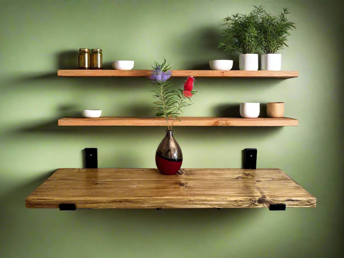 Handcrafted Scaffold Board Shelves - Rustic & Durable